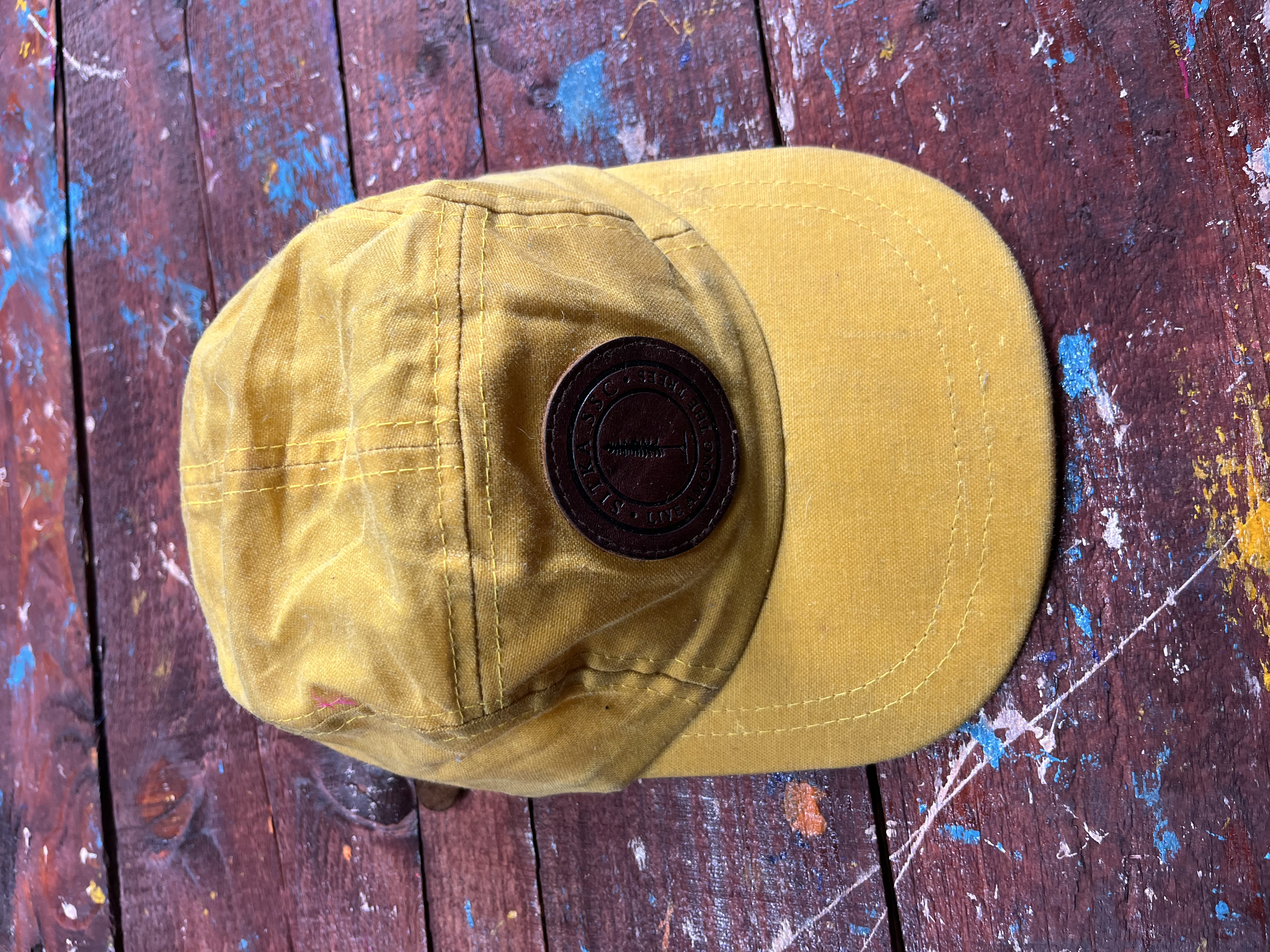 Vtg Waxed Five Panel Kids Cap
