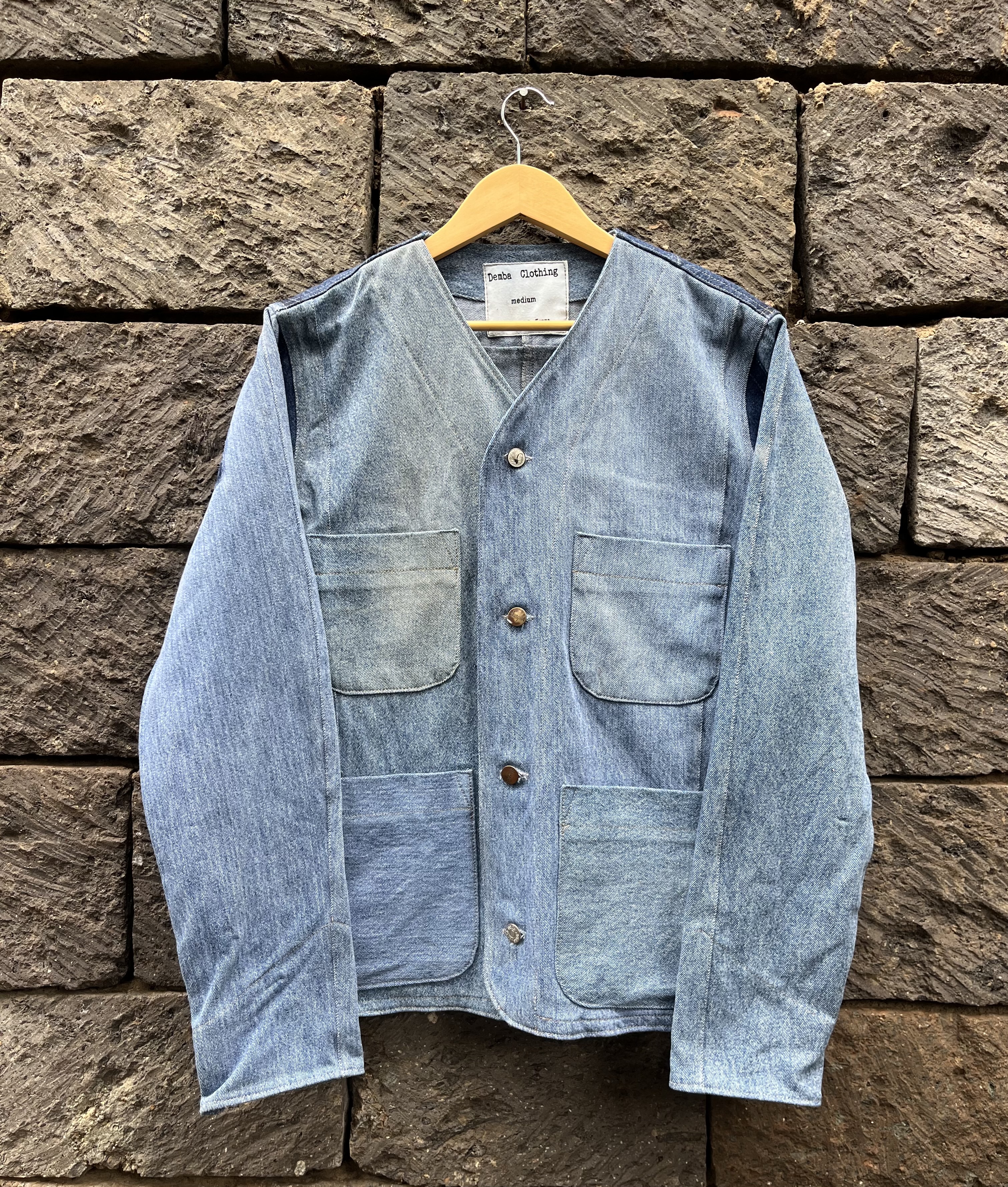 Denim Collar Less Chore